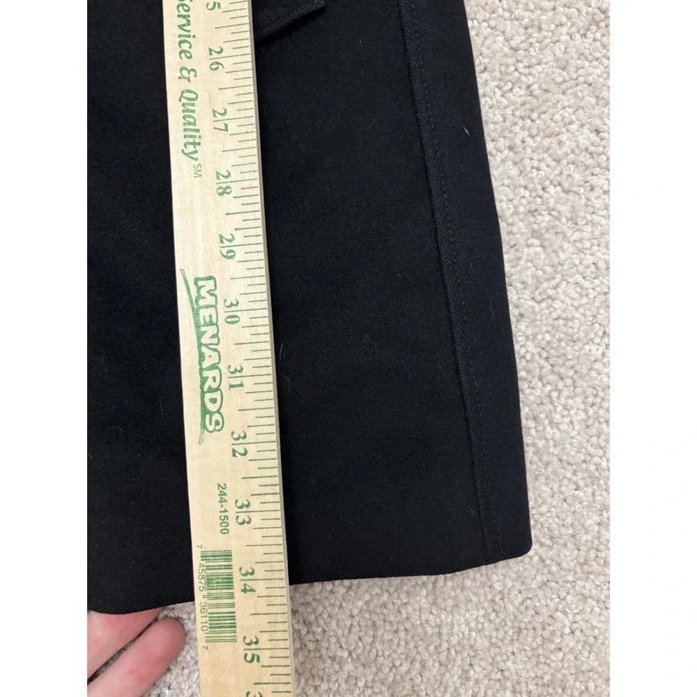Burberry London Wool Cashmere Black Trench Coat Double Breasted Belt US 10 - Picture 9 of 9